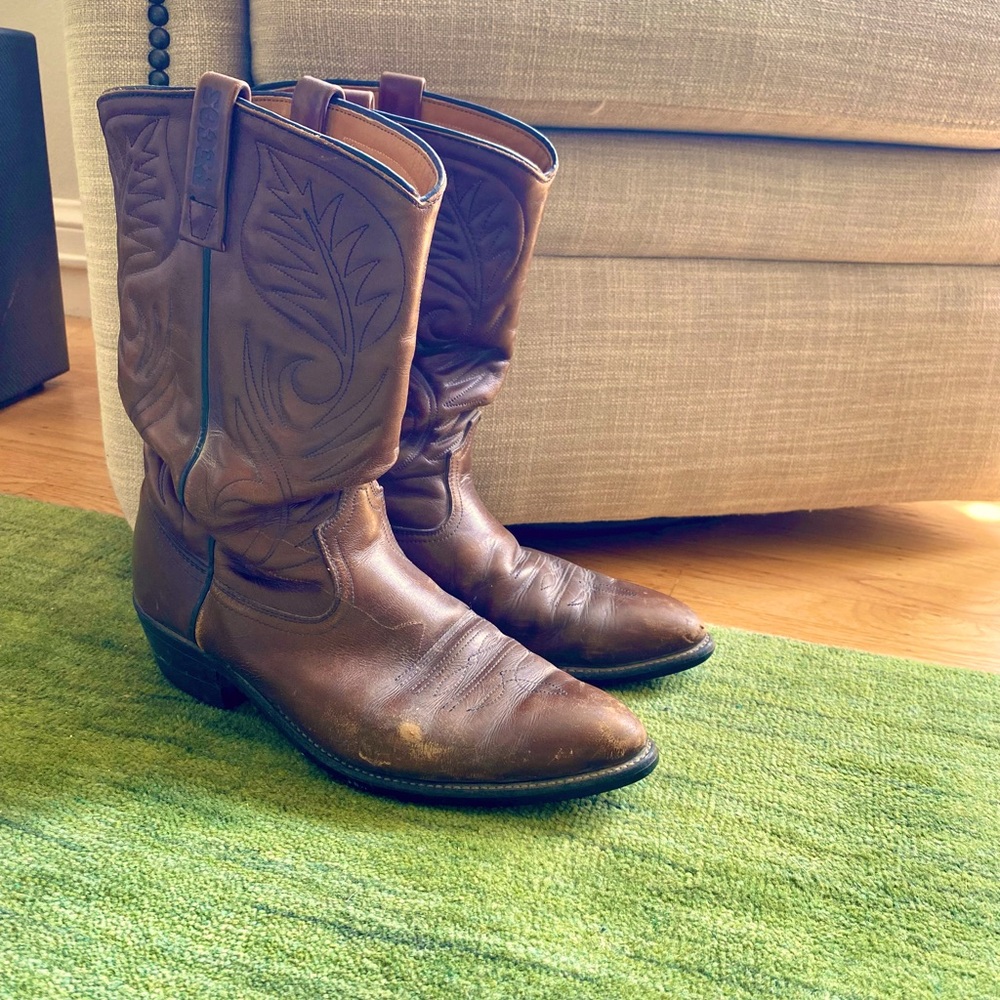 Red Wing Pecos 9801-1 Brown Western Stitched Workwear Boots 11 B Made in USA